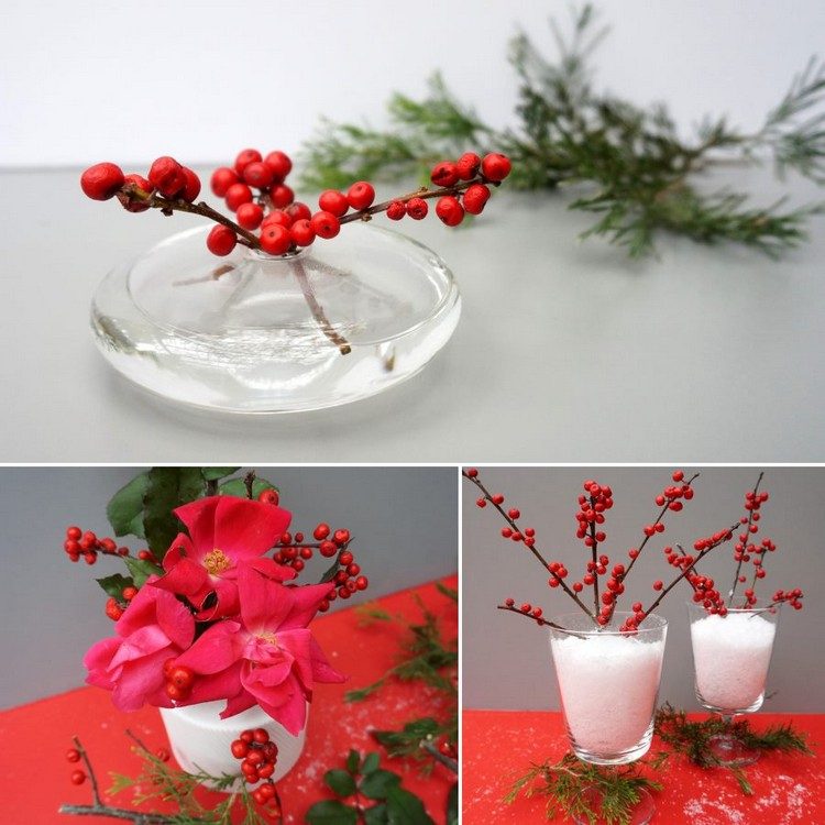 Kleine rote Beeren deko-ideen-herbst-winter-weihnachten