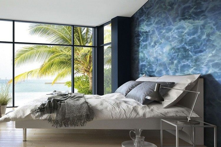 kreative-wohnideen-wandgestaltung-farbe-schlafzimmer-blau-wasser-optik-mavericks-valpaint