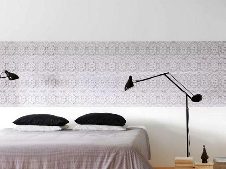 Kreative Wohnideen wandplatten-spitze-motiv-schlafzimmer-CATIMINI-elitis