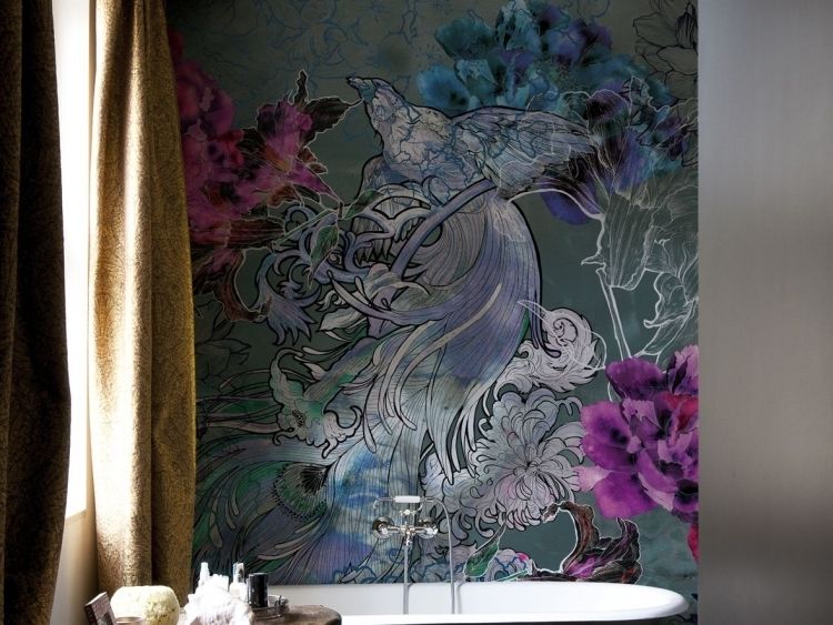 moderne-wandgestaltung-dekoration-tapete-tattoo-abbildung-wand-badezimmer
