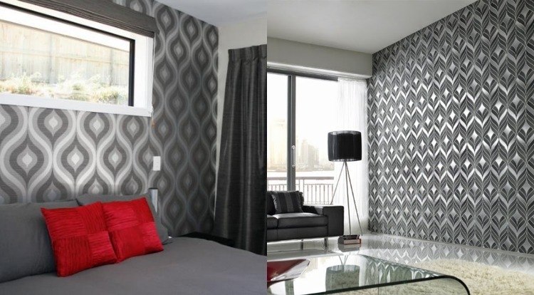 vintage-tapeten-modern-interieur-grau-silber-anthrazit-schlafzimmer-wohnzimmer-elegant