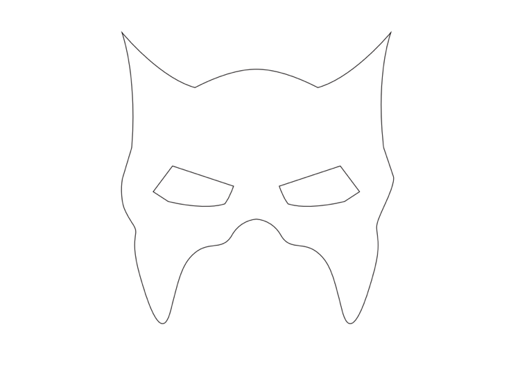 Superhelden Masken basteln Vorlage für Batman zum Ausdrucken