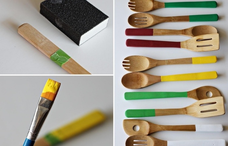 deko-ideen-kuche-selber-machen-halterungen-bambus-set-holzloeffel-untensilien-farbe-personalisieren
