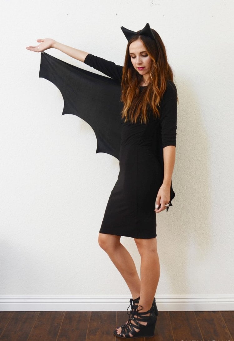 fasching-kostume-damen-anleitung-bat-woman-schwarz-einfach-selber-machen