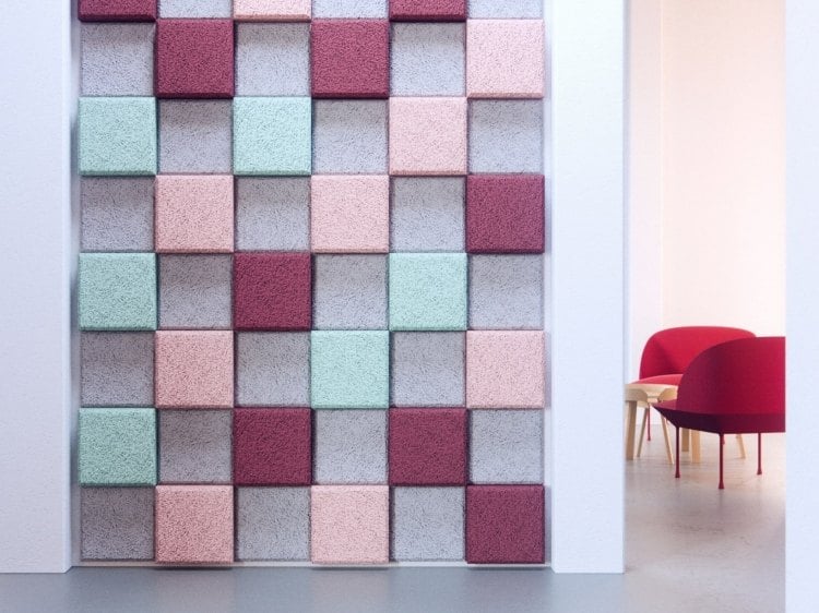 schallabsorber-akustik-wand-modern-design-quadratisch-pastellfarben-rosa-aubergine