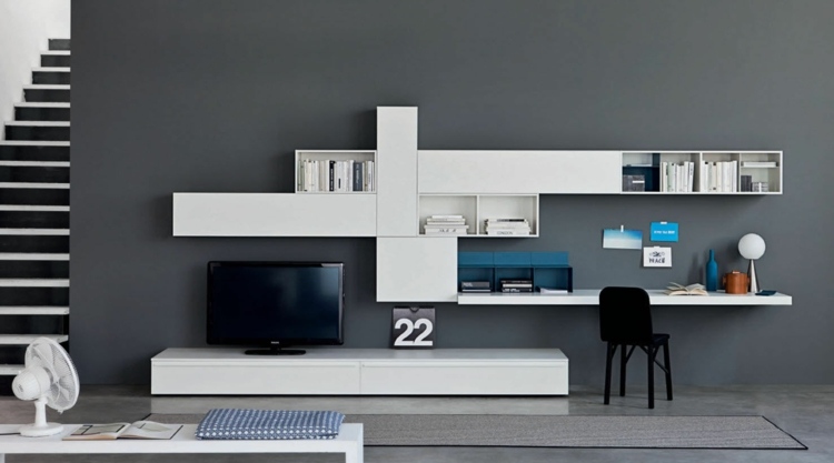wohnwand-schreibtisch-alterno-minimalistisch-stuhl-schwarz-teppich