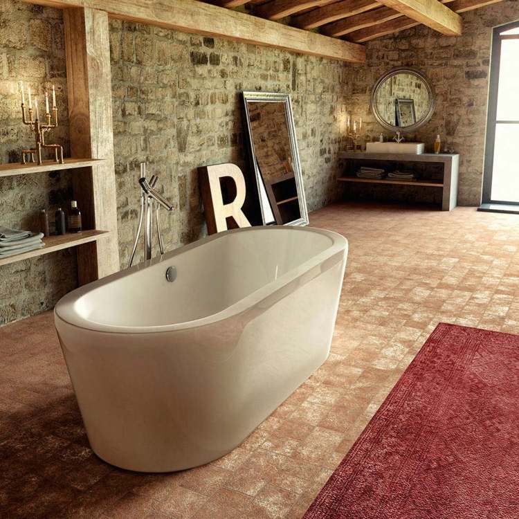 Badewanne-Badezimmer-freistehend-rechteckig-gris-farbe-glanz-acryl-bodenfliesen-spiegel-Renaissance-Glass1989