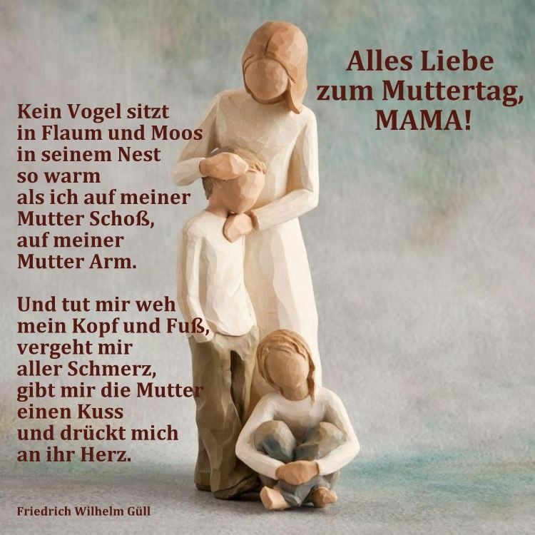 Muttertagssprueche-Gedichte-mama-sprueche-danke-gruesse-liebe-mutter-kinder-holzfiguren