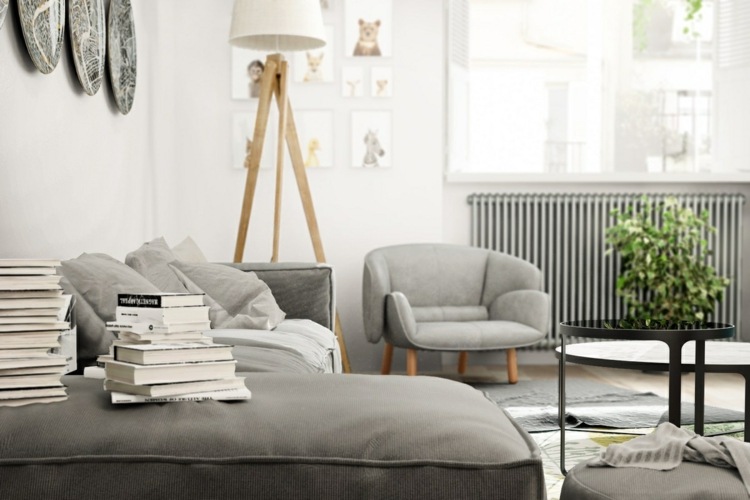 gestalten-wohnung-sessel-design-entspannung-wohnzimmer-heizkoerper-grau-stehlampe