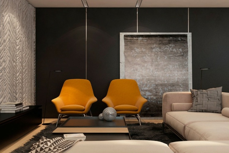 wandpaneele-beton-3d-blatt-motiv-schwarz-wandverkleidung-farbe