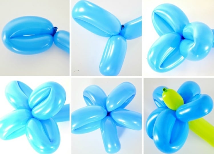 Anleitung für einen Blumenstrauß aus Ballons als Geschenkidee