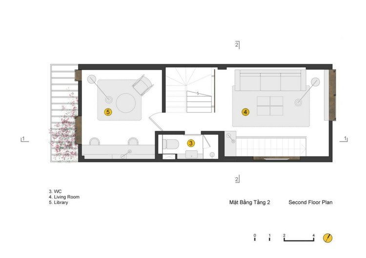 Moderne-Raumteiler-reihenhaus-plan-zweiter-oberstock-wohnzimmer