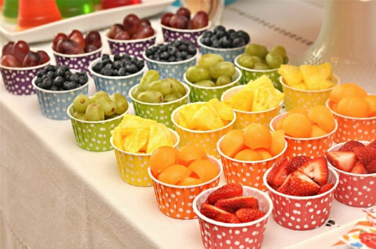 Obst-Kindergeburtstag-motto-geburtstag-regenbogen-fruechte-sorten-cupcake-muffin-foermchen-entsprechende-farben