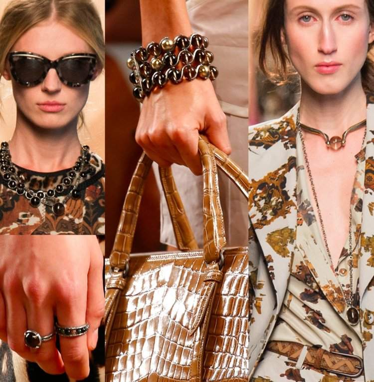 Schmuck und Kleidung halskette-armband-ringe-gold-warme-farben-accessoires-sommer-trend