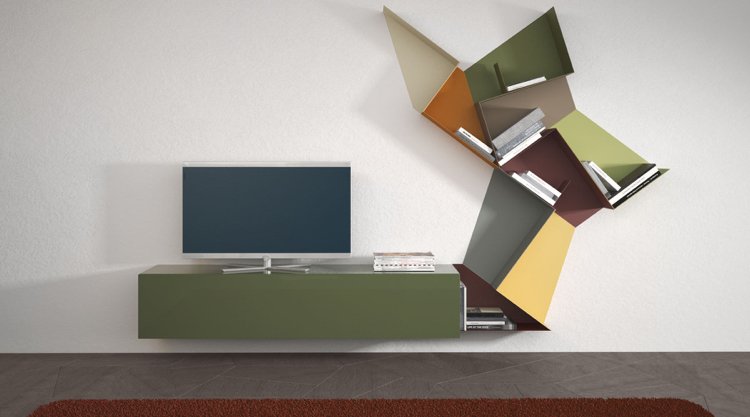 bucherregal-design-wohnwand-sideboard-fernseher-pastellfarben