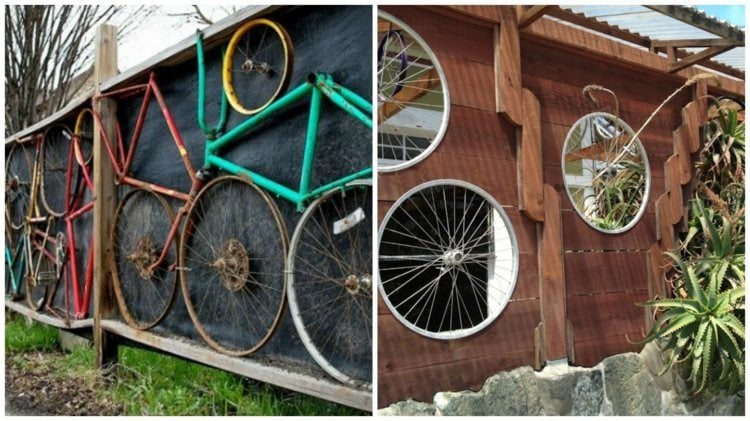 deko-gartenzaun-holz-fahrradteile-bunt-selber-machen