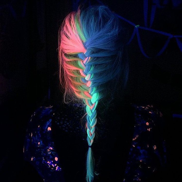 Neueste Frisuren Trends Neon Haare Glow In The Dark