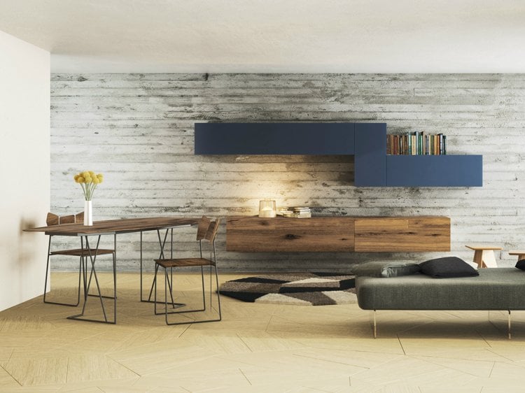 moderne-sitzmobel-holz-industrial-design-wohnzimmer-essbereich