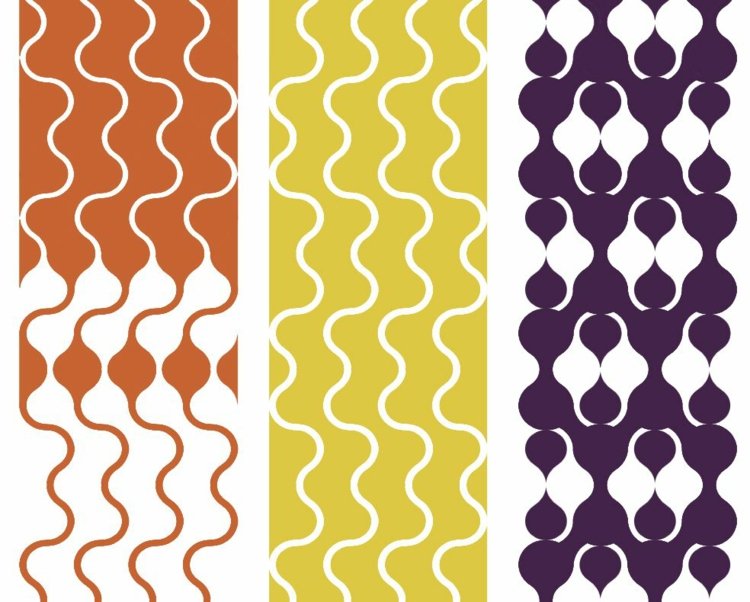 moderne-tapeten-muster-geometrisch-orange-gelb-grau