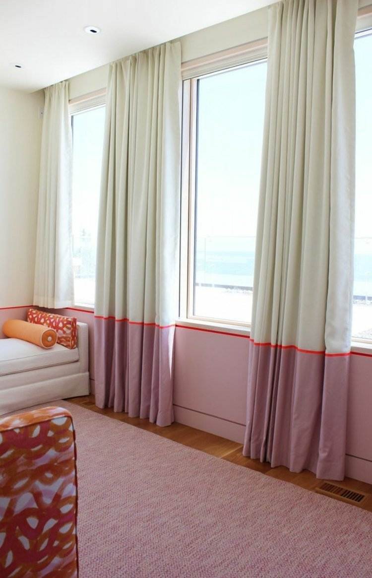 schlafzimmer-vorhang-design-originell-idee-dreifarbig-weiss-rosa-pink