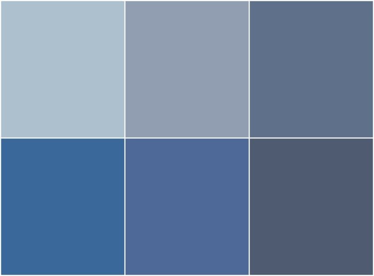 Wandfarbe Taubenblau nuancen-grau-blau-ral