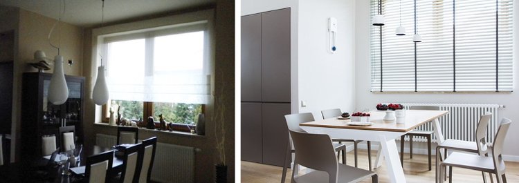  Wohnung renovieren -vorher-nachher-esszimmer-minimalistisch-weiss-grau