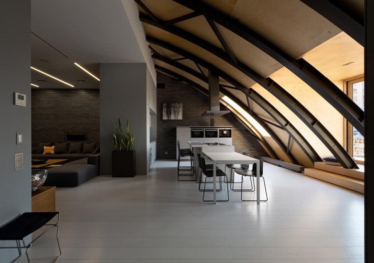 Anthrazit Farbe -modern-dachgeschosswohnung-dachschraege-weiss-grau-klinker
