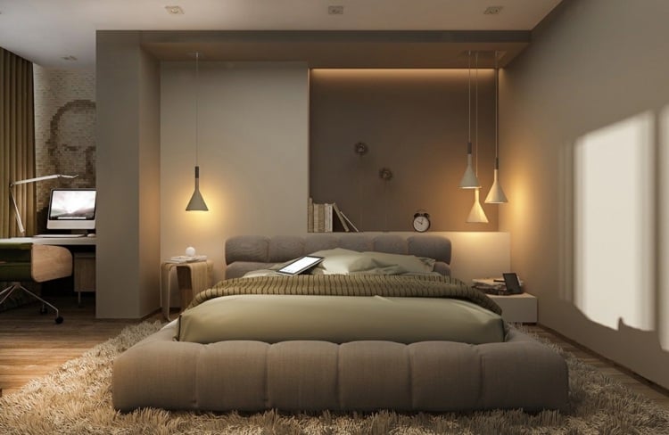 beleuchtung-schlafzimmer-neutral-innendesign-beige-hochflor-nachttisch