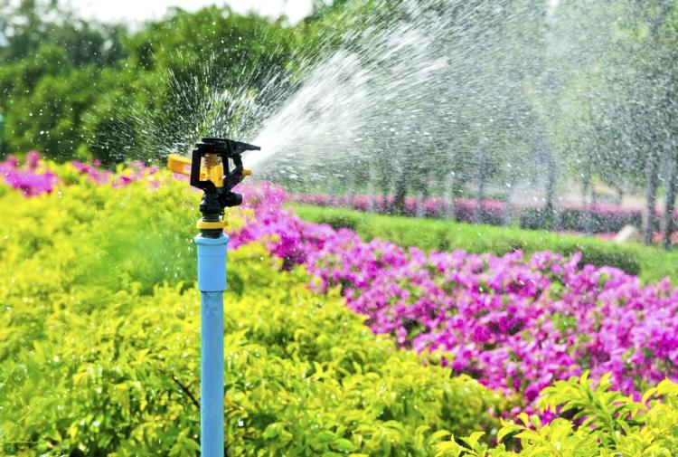 bewässerungssystem im garten blumen-giessen-einfach-begruenung-pflege