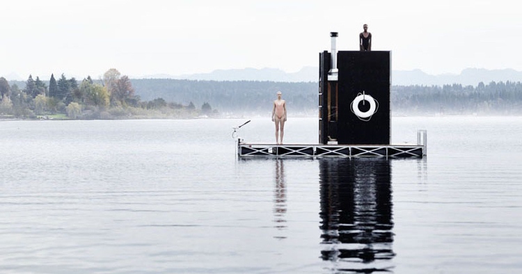 Designer Sauna -see-schwimmend-floss-insel-motor