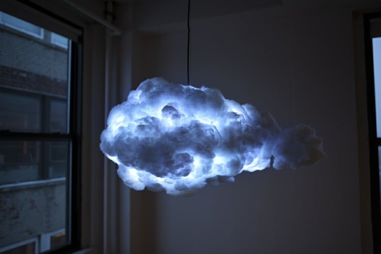 diy wolken lampe gewitterwolke-originell-bastelidee-blau