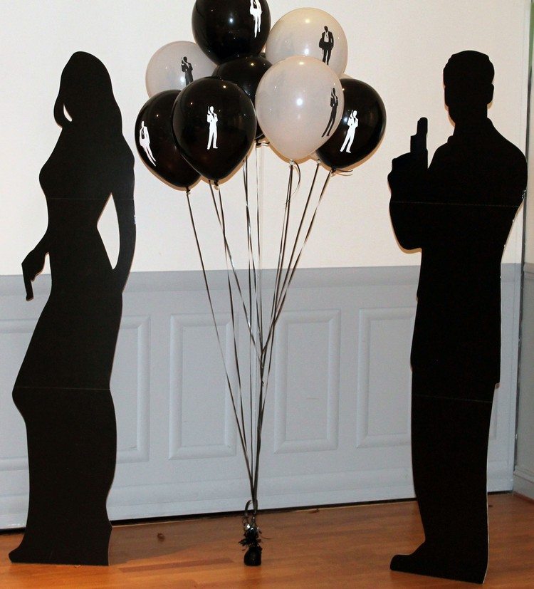 James Bond Party ballons-silhouetten-mottoparty-deko
