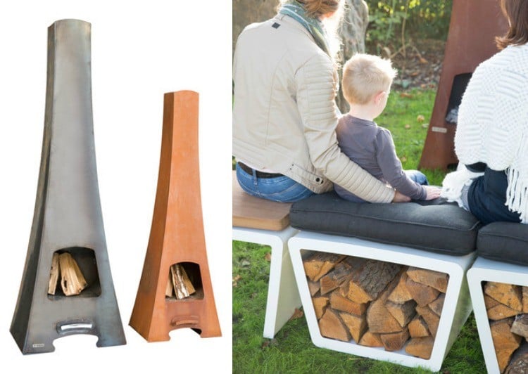 loungemoebel-outdoor-zubehoer-design-feuerstelle-stahl-sitzbank-brennholz