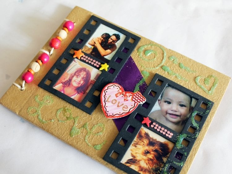 Scrapbooking-Ideen-freunde-baby-geschenkidee-titelseite-perlen-bilder