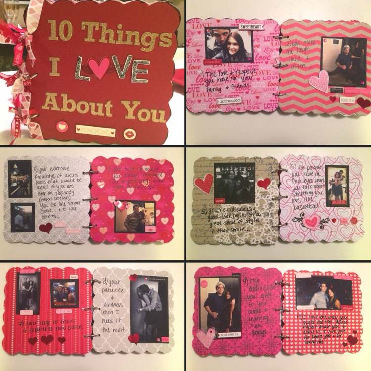 Scrapbooking-Ideen-valentinstag-liebe-idee-fotoalbum-rot-rosa