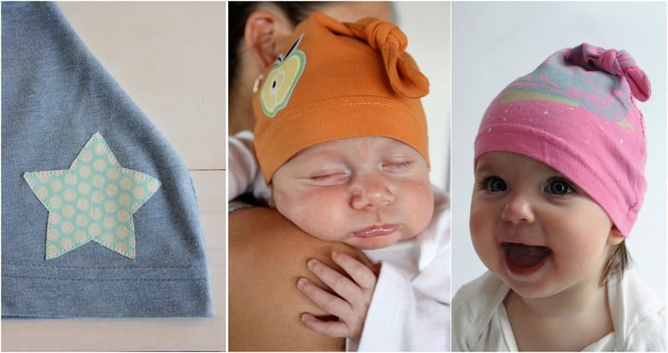 babygeschenke-geburt-babymütze-applikation-selber-nähen