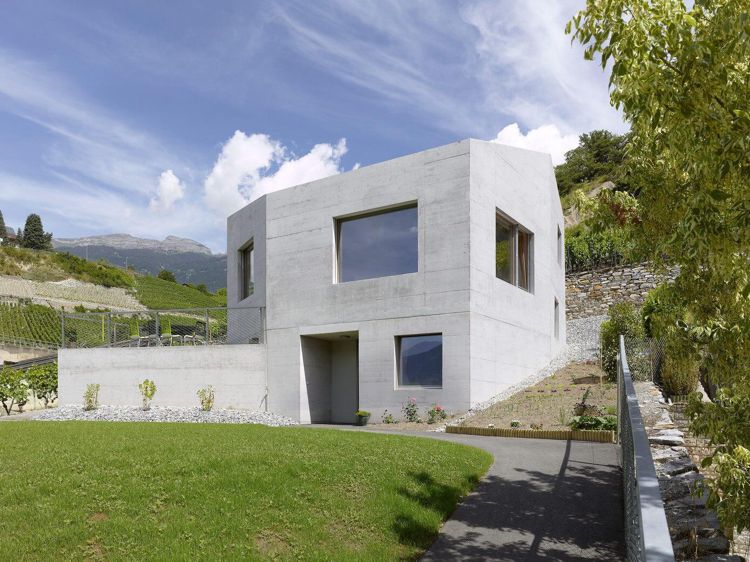betonhaus-modern-flachdach-architektur-garten-minimalistisch