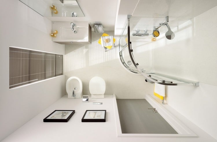 gäste-wc-gestalten-kleines-badezimmer-wandbilder-duschkabine-grundriss-3d-visualisierung