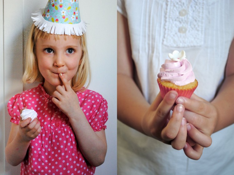 Muffins für Kindergeburtstag -kinderrezepte-maedchen-geburtstagskind-niedlich-cupcake