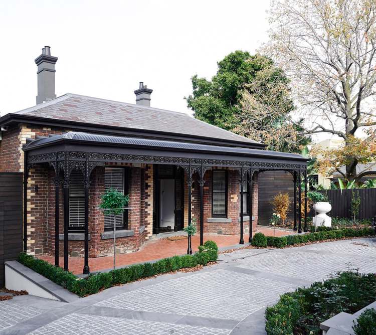 Viktorianischer Stil -modern-architektenhaus-fassade-klinker-ziegel