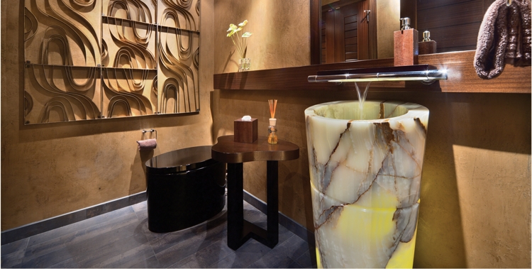 Waschbecken aus Stein