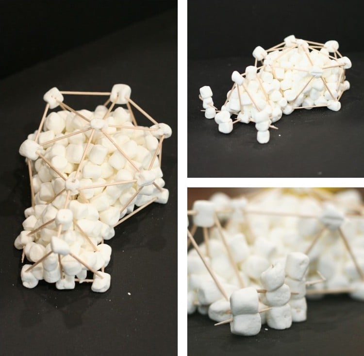 Architektur für Kinder -kreativ-anleitung-Marshmallows-zahnstocher-konstruktion