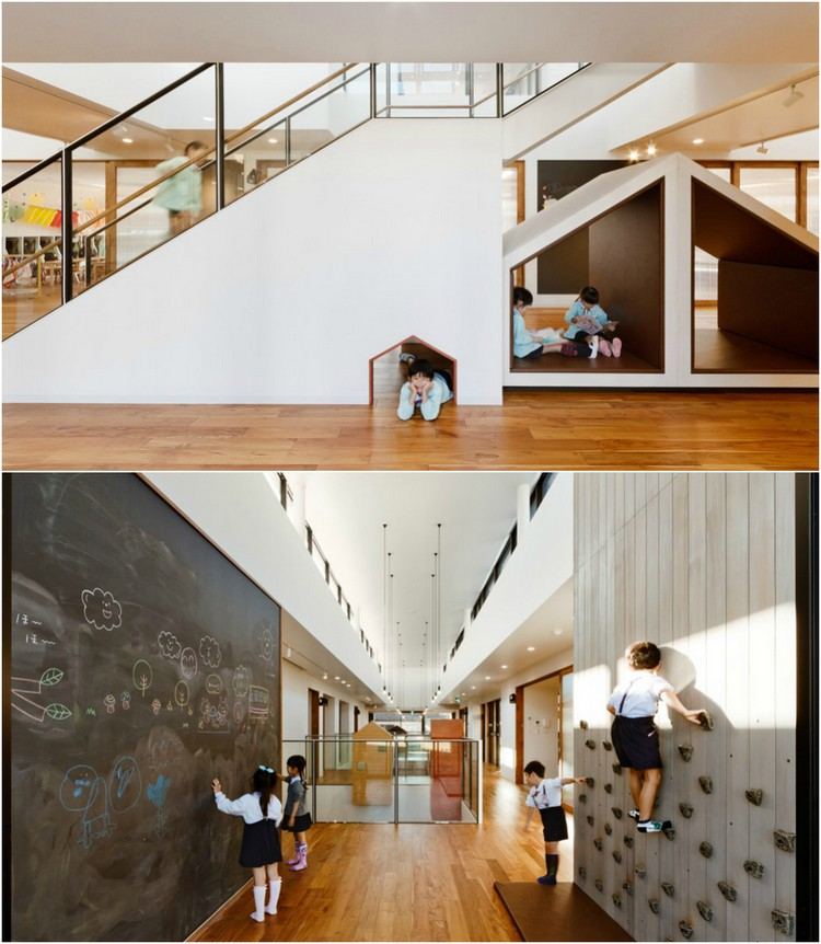 kindergarten-architektur-innendesign-spielmöglichkeiten-kletterwand-tafelwand