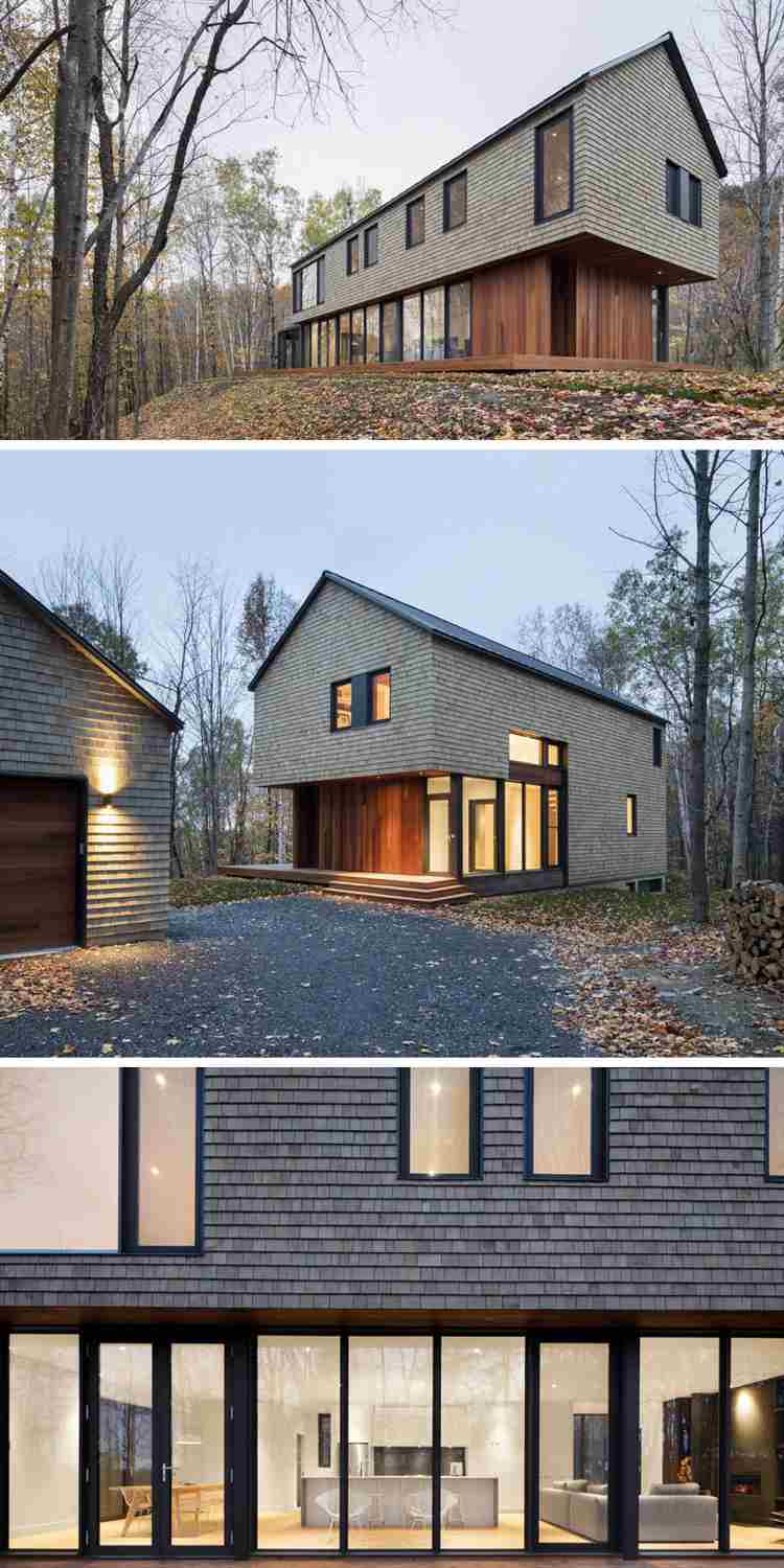 Moderne Fassaden -holzschindeln-architektenhaus-grau-villa-satteldach