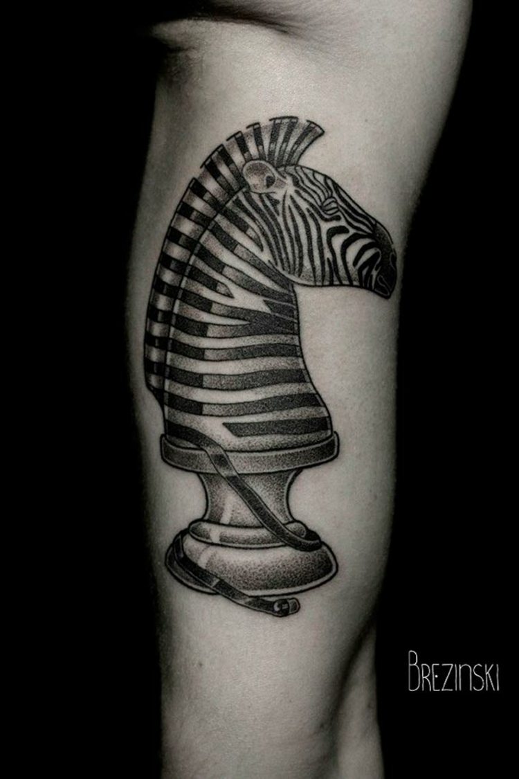 tattoo-motive-schach-abstrakt-zebra-pferd