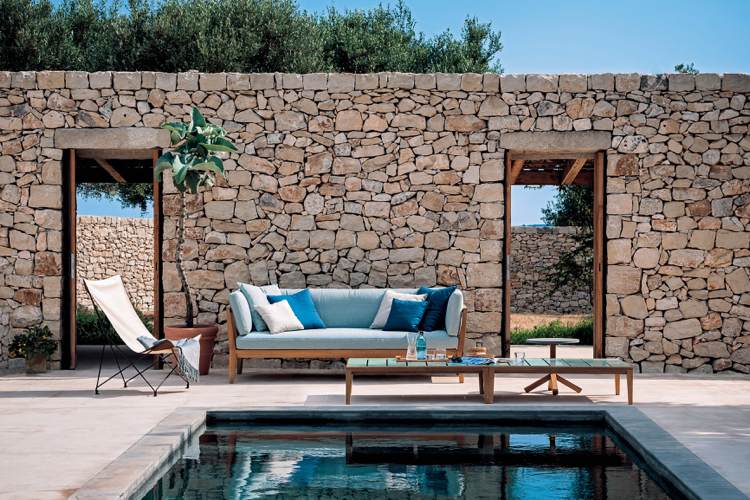 Teak Gartenmöbel -outdoor-hochwertig-mediterran-pool-design
