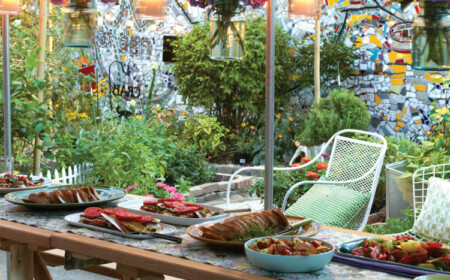 Tischdeko für die Grillparty