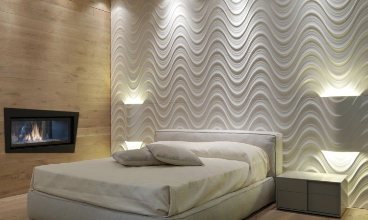 3D-wandgestaltung-stein-schlafzimmer-lichteffekte-steinoptik-textur