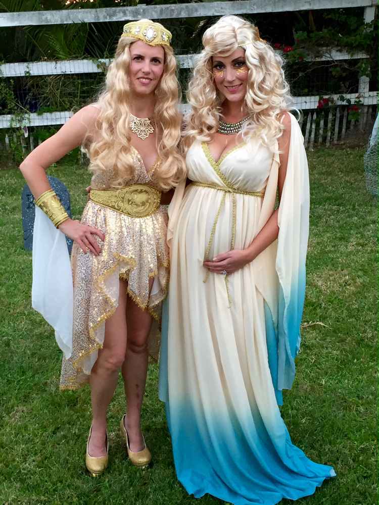 Kostüme für Schwangere griechische-göttin-empire-stil-kleid