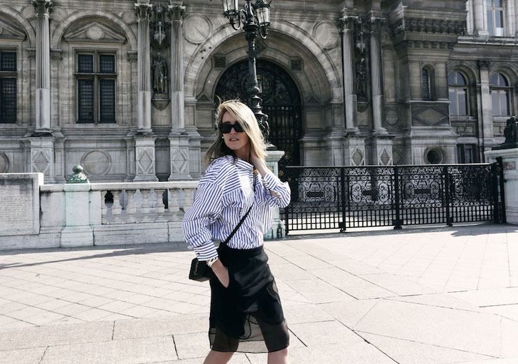 Aktueller Modetrend -damen-hemd-paris-street-style-fashion